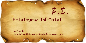 Pribinyecz Dániel névjegykártya